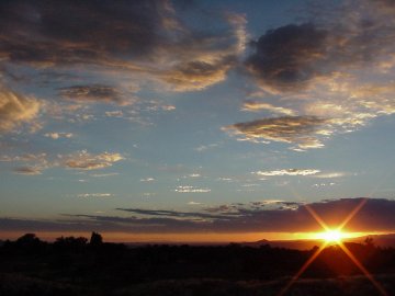 burning sunset